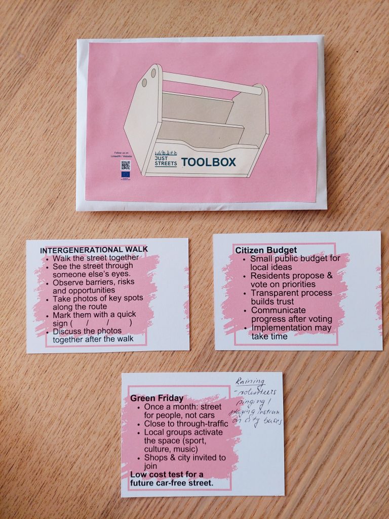 Nabor orodij za vzpostavitev lokalne infrastrukture za pešce